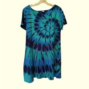 Very cool tie-dye mini dress.  Size L.
